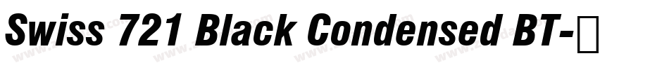 Swiss 721 Black Condensed BT字体转换